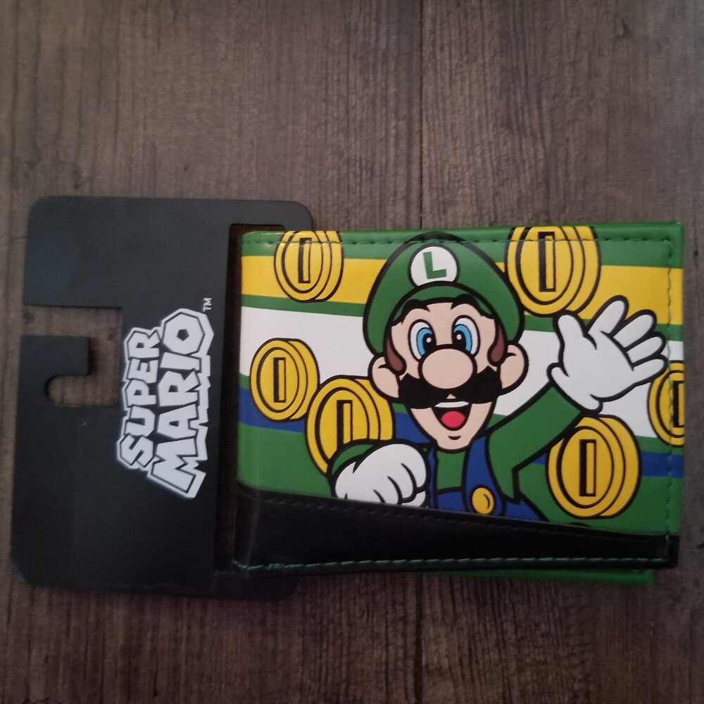Nintendo Super Mario Luigi Bifold Wallet